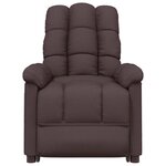 vidaXL Fauteuil inclinable électrique Marron foncé Tissu