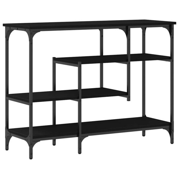 vidaXL Table Console avec étagère Chêne noir 100 x 35 x 75 cm