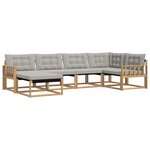vidaXL Ensemble de canapés d'extérieur 6 pc Blanc et gris clair