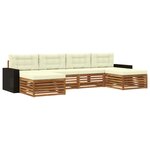 vidaXL Ensemble de canapés d'extérieur 6 pc Bois d'Acacia Massif