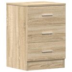vidaXL Table de chevet Chêne Sonoma 38x35x56 cm Bois d'ingénierie