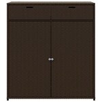 vidaXL Armoire de rangement jardin marron 105x55x113 cm résine tressée