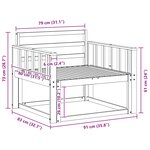vidaXL Sofa de milieu extérieur Naturel