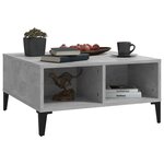 Vidaxl table basse gris béton 60x60x30 cm aggloméré