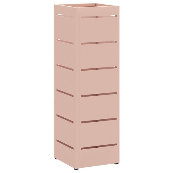 vidaXL Porte-parapluies Rose Métal Incrustations décoratives