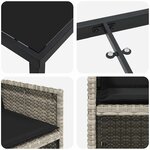 vidaXL Ensemble de salle à manger pour jardin 9 Pièces Gris clair
