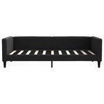 vidaXL Lit de jour avec lit gigogne noir 90x190 cm tissu