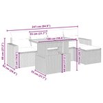 vidaXL Salon de jardin avec coussins 6 Pièces beige résine tressée