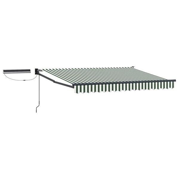 vidaXL Auvent rétractable électrique Vert  Blanc  Anthracite 3 x 2 5 m