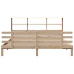 vidaXL Lit bibliothèque sans matelas 200x200 cm bois massif de pin