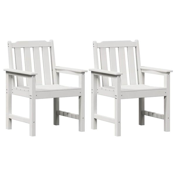 vidaXL Chaise de jardin. 2 Pièces Blanc 65 5 x 59 x 88cm HDPE