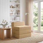 vidaXL Canapé-lit pliable Gris Vert Clair 200 x 70 x 15 cm