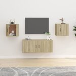 vidaXL Meubles TV muraux 2 Pièces Chêne sonoma 40x34 5x40 cm