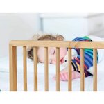 Barrière de Lit Bois Nature120 CM - Sécurité pour Bébé