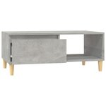 vidaXL Table basse Gris béton 90x50x36 5 cm Bois d'ingénierie