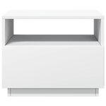 vidaXL Table basse avec lumières LED blanc 50x49x40 cm