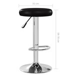 vidaXL Tabourets de bar lot de 2 noir similicuir