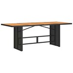 vidaXL Ensemble de bistro de jardin 7 Pièces coussins noir poly rotin