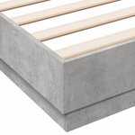 vidaXL Cadre de lit sans matelas gris béton 120x190 cm