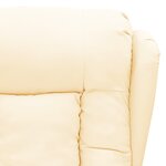 vidaXL Fauteuil de massage Crème Similicuir