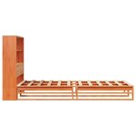 vidaXL Lit bibliothèque sans matelas cire marron 90x200 cm bois massif