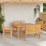 vidaXL Ensemble de salle à manger pour jardin 5 Pièces Marron