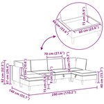 vidaXL Ensemble de meubles pour le salon 6 Pièces Noir Tissu
