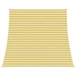 vidaXL Voile d'ombre Jaune et blanc 4 / 5 x 4 m HDPE
