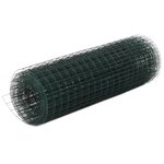 vidaXL Grillage acier avec revêtement en PVC 10x0 5 m vert