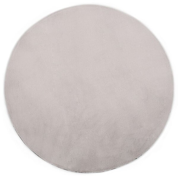 vidaXL Tapis 80 cm Fausse fourrure de lapin Gris