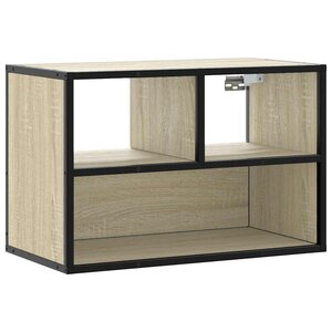 vidaXL Meuble TV chêne sonoma 60x31x39 5 cm bois d'ingénierie et métal