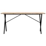 vidaXL Table à manger cadre en X 140x80x75 5 cm bois pin massif acier