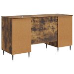 vidaXL Bureau Chêne fumé 142 5 x 50 x 75 cm Bois d'ingénierie