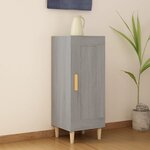 vidaXL Buffet Sonoma gris 34 5x34x90 cm Bois d'ingénierie