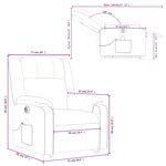 vidaXL Fauteuil inclinable de massage électrique marron similicuir