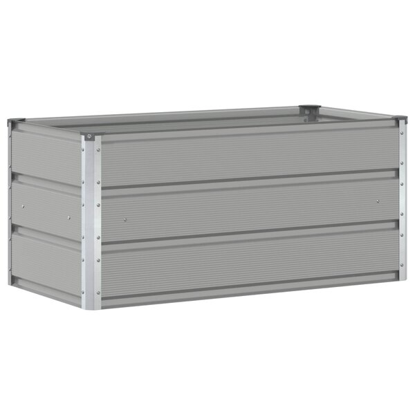 vidaXL Jardinière Gris clair 100 x 50 x 45 cm Acier galvanisé