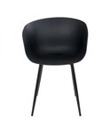 6 Fauteuils de jardin noir RODA