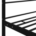 vidaXL Cadre de lit à baldaquin Noir Métal 160x200 cm