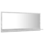 vidaXL Miroir de salle de bain Gris béton 90x10 5x37 cm Aggloméré
