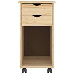 vidaXL Cabinet roulant Marron 34 x 39 x 65 5 cm Pin massif