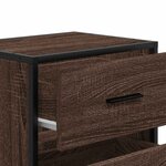 vidaXL Table de chevet murale chêne marron 40x31x39 5 cm