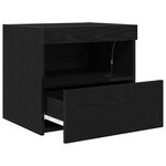 vidaXL Cabinet de chevet Chêne noir 50 x 40 x 45 cm Bois d'ingénierie