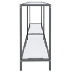 vidaXL Table console Transparent 140x35x75 5 cm Verre trempé