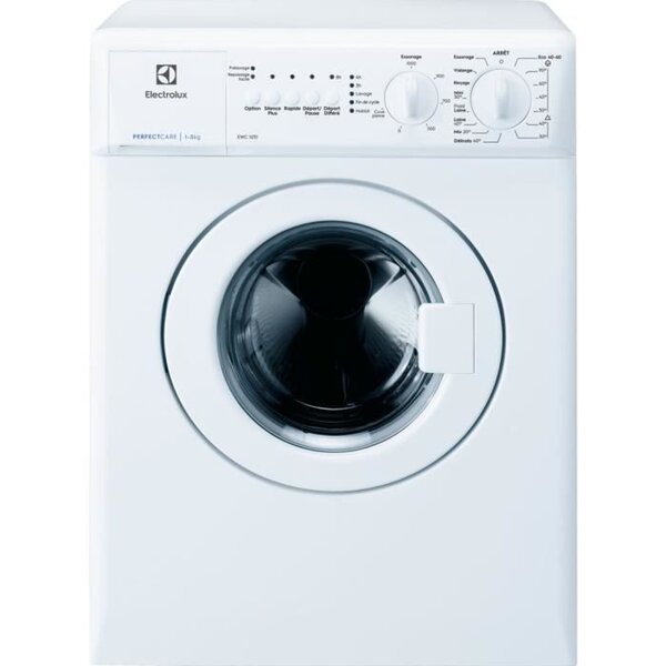 Lave-linge hublot compact electrolux ewc1051 - 3 kg - 1000 trs/min -blanc