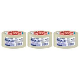 Ruban Adhésif Polypro STRONG 45 microns H50mm x L66 m Transparent x 3 TESA