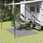 vidaXL Tapis de sol de camping gris clair 4x2 m