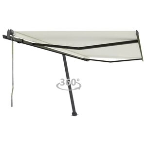 vidaXL Auvent automatique sur pied 400x350 cm Crème