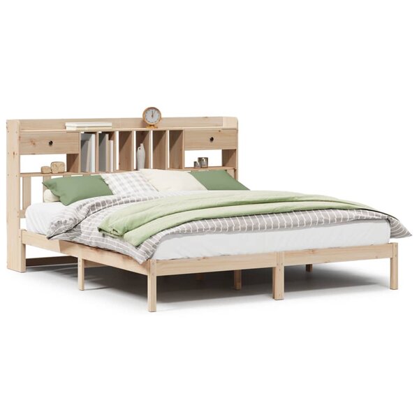 vidaXL Lit bibliothèque sans matelas 180x200 cm bois massif de pin