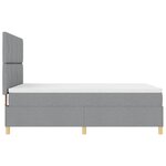 vidaXL Lit à ressort LED avec matelas Gris clair 160 x 200 cm tissu