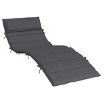 vidaXL Coussin de chaise longue anthracite 180x60x4 cm tissu oxford